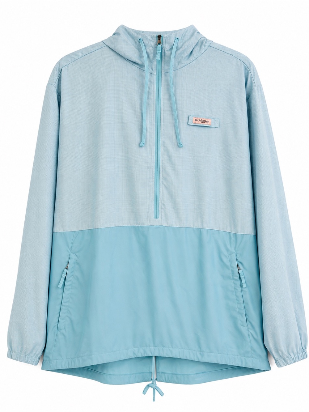 Columbia Sportswear Lightweight Hooded Anorak Jacket XL Aqua Blue